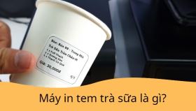 Quán trà sữa cần máy in hóa đơn hay máy in tem dán ly?